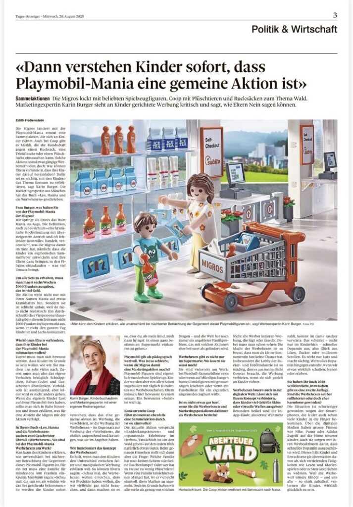 »Werbehexen« in Tages-Anzeiger vom 20.8.25