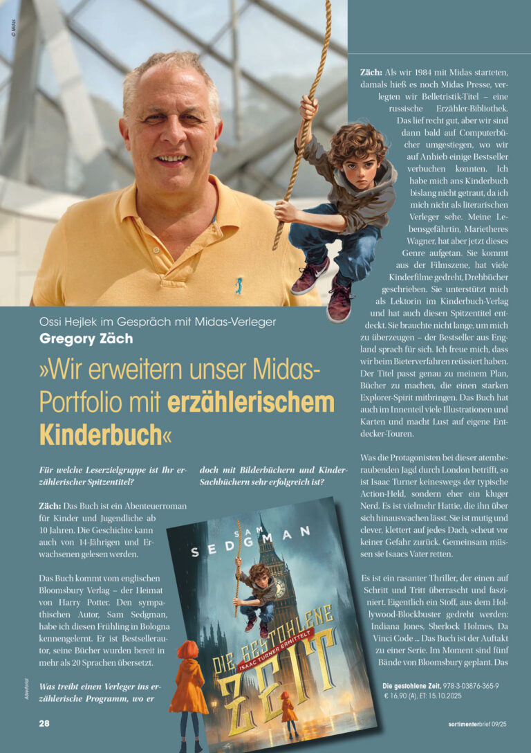 Interview mit Midas Verleger Gregory C. Zäch